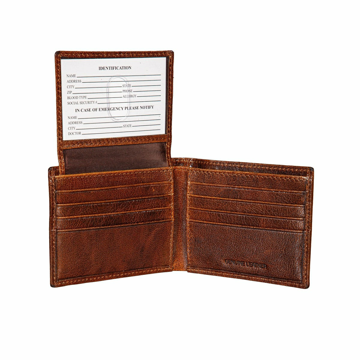 Toronto Blue Jays, Embossed 100% Genuine Tumbled Leather Passcase Bi-F - MLB Home