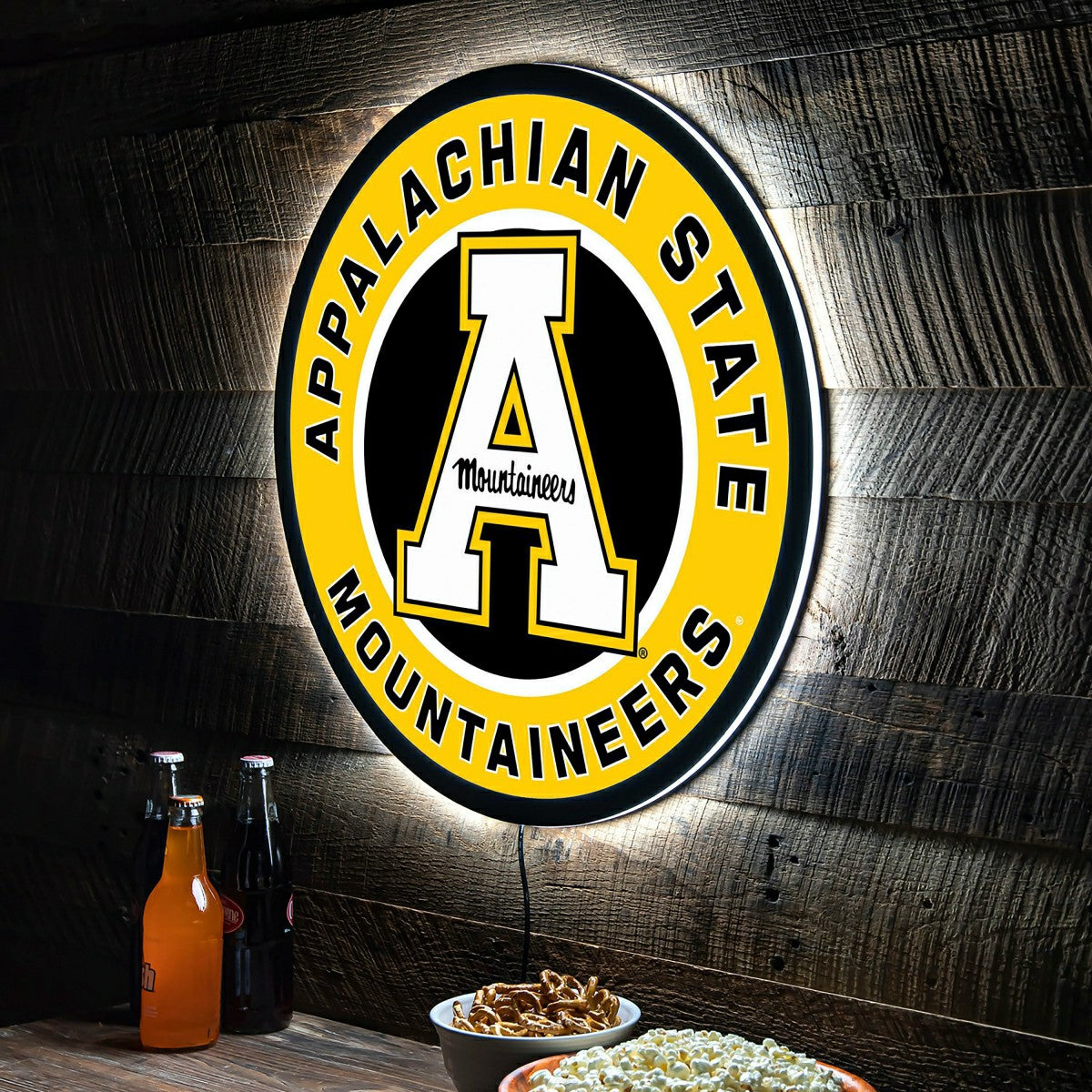 LED Wall Decor, Round, Appalachian State University - Collegiate Home