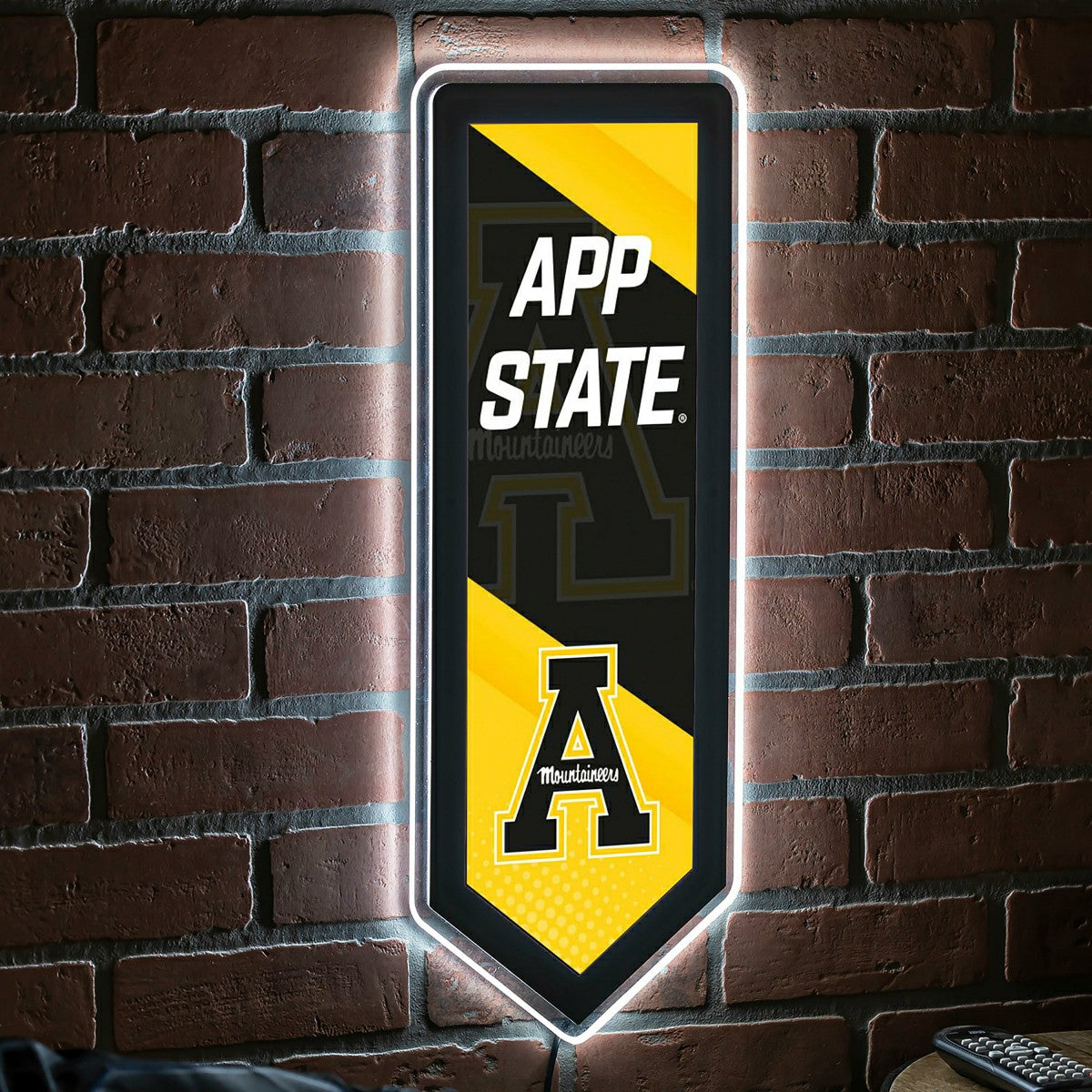 LED Wall Decor, Pennant, Appalachian State University - Collegiate Home