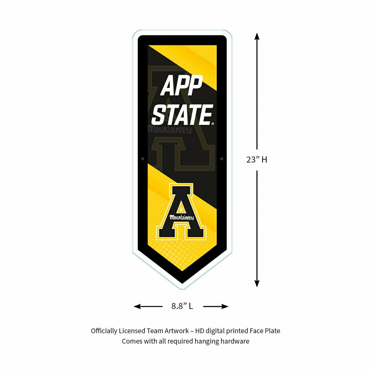 LED Wall Decor, Pennant, Appalachian State University - Collegiate Home