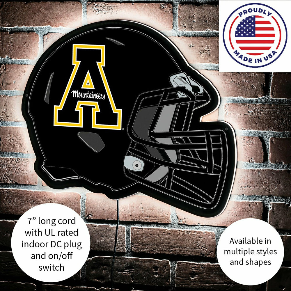 LED Wall Decor, Helmet, Appalachian State University - Collegiate Home