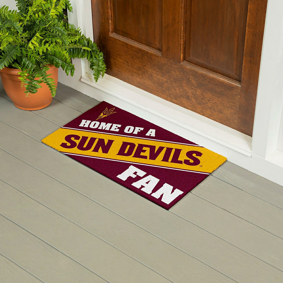 Arizona State University, PVC Mat COLOR, Home of a Fan - Collegiate
