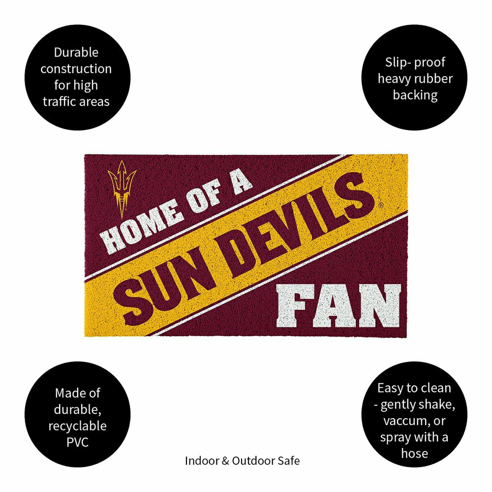 Arizona State University, PVC Mat COLOR, Home of a Fan - Collegiate