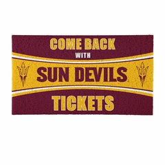 28" x 16" PVC Trapper Mat, Come Back with Tickets, Arizona State Unive - Collegiate