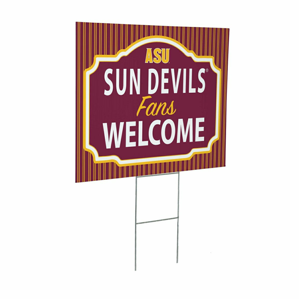 Arizona State University Coroplast Yard Sign, "Fans Welcome" - Collegiate Home
