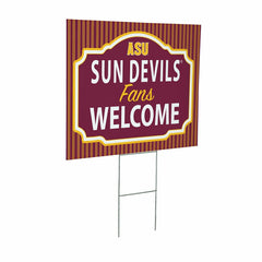Arizona State University Coroplast Yard Sign, "Fans Welcome" - Collegiate Home