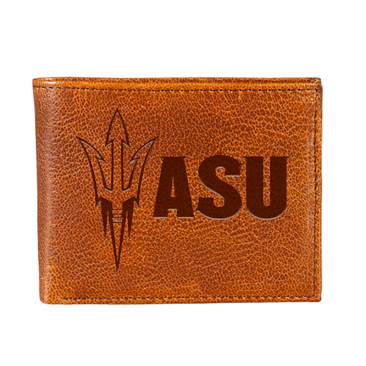 Arizona State University, Embossed 100% Genuine Tumbled Leather Passca - Collegiate Home