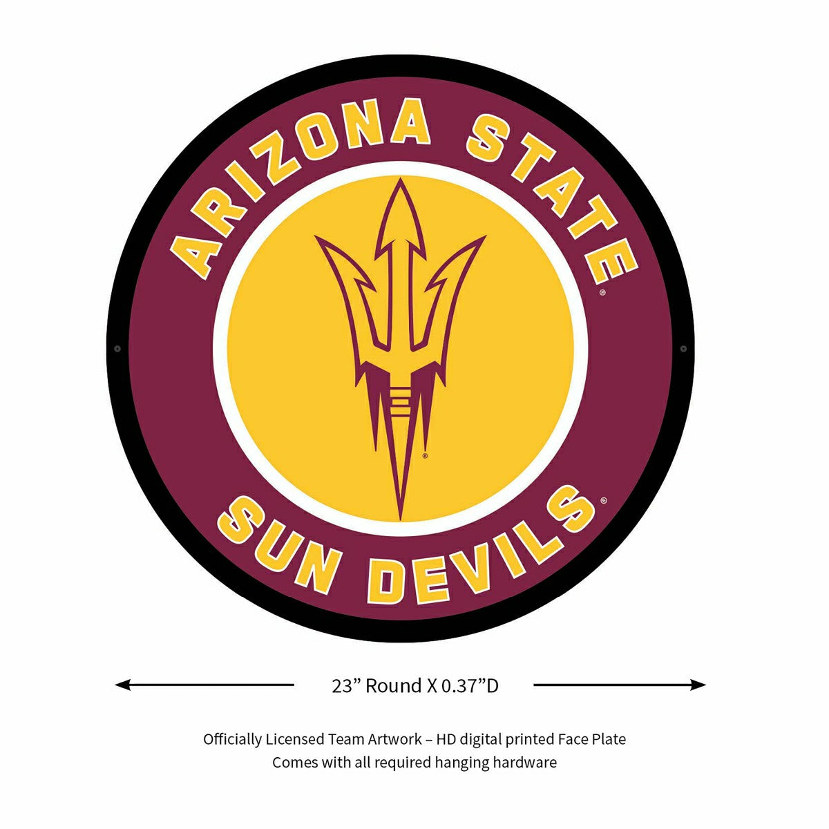 LED Wall Decor, Round, Arizona State University - Collegiate Home