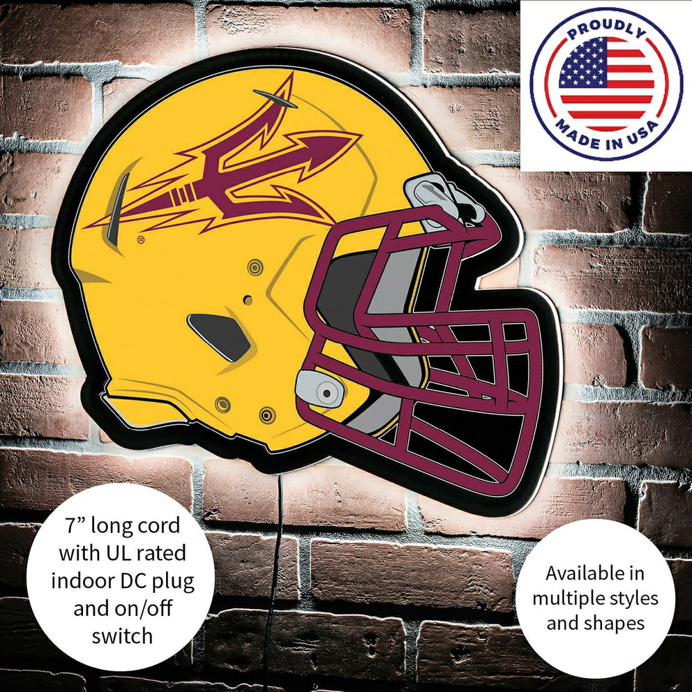 LED Wall Decor, Helmet, Arizona State University - Collegiate Home