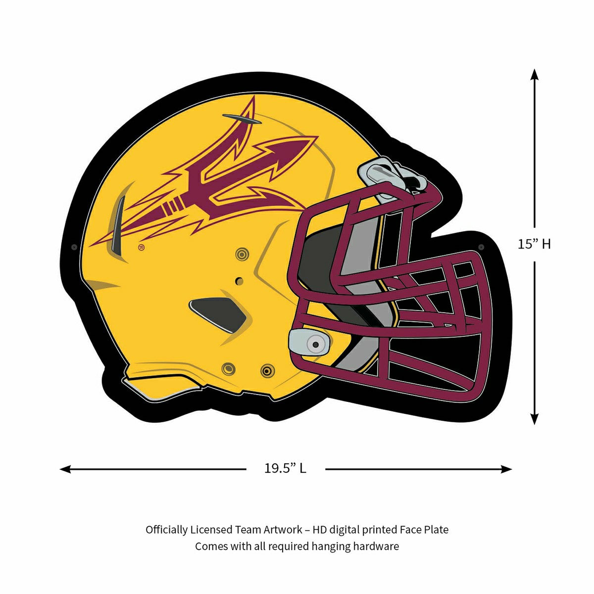 LED Wall Decor, Helmet, Arizona State University - Collegiate Home