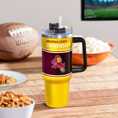 40oz Stainless Steel Canyon Cup w/ Straw, Arizona State University - Collegiate Home