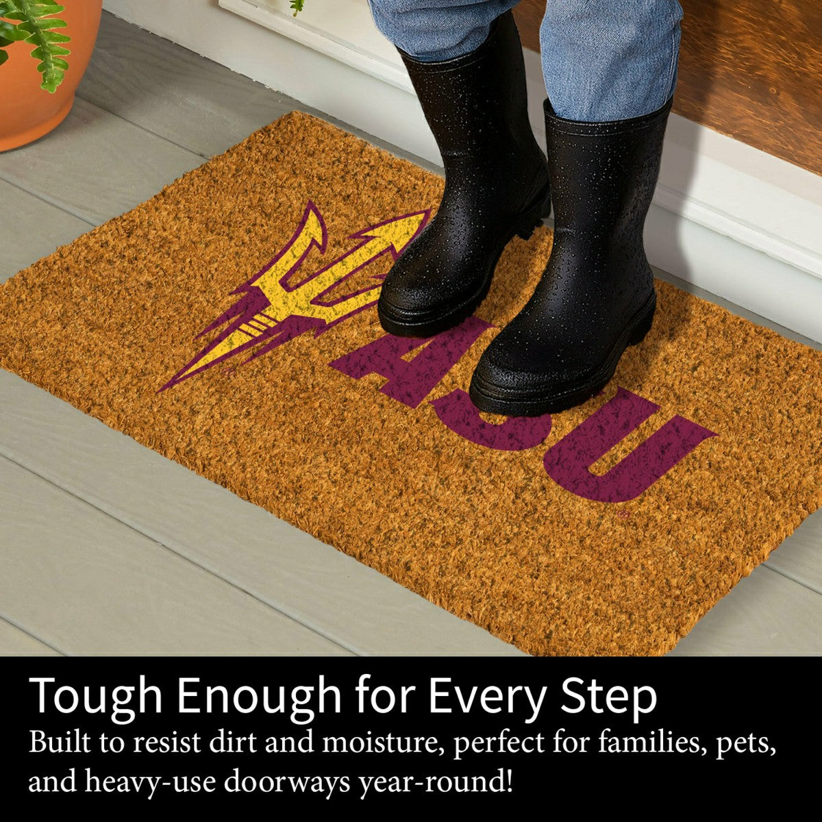 Coir Mat, 16"x28", Arizona State University - Collegiate