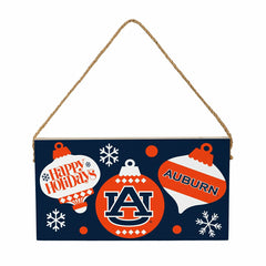 Auburn University Holiday Wood Wall Sign, 6x11 - Collegiate Home