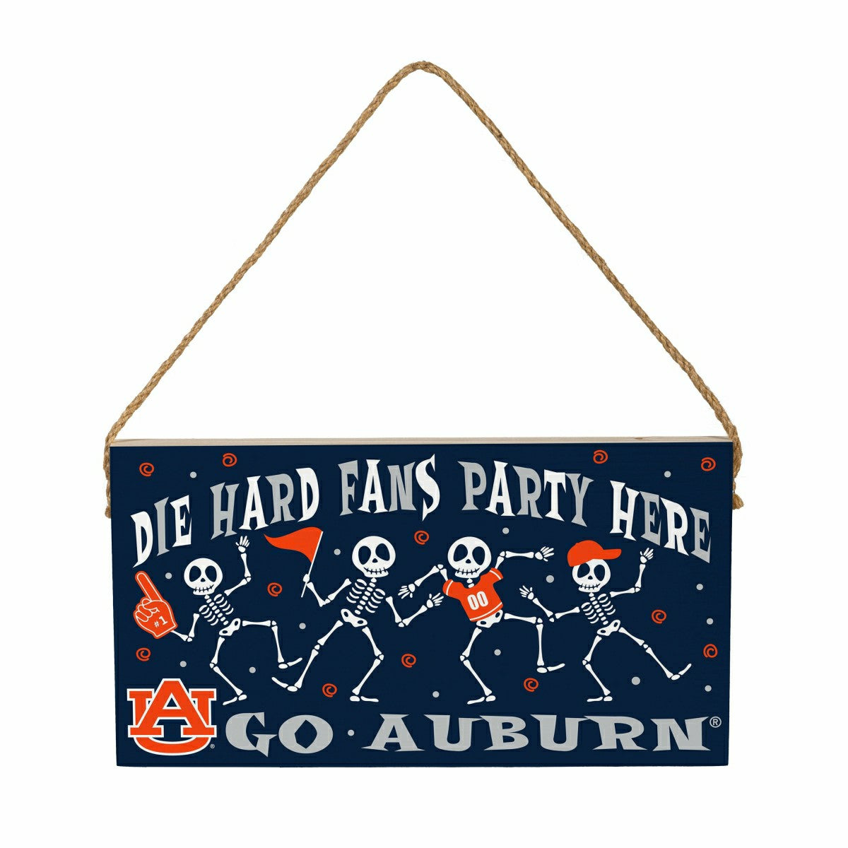 Auburn University Halloween Wood Wall Sign, 6x11 - Collegiate Home