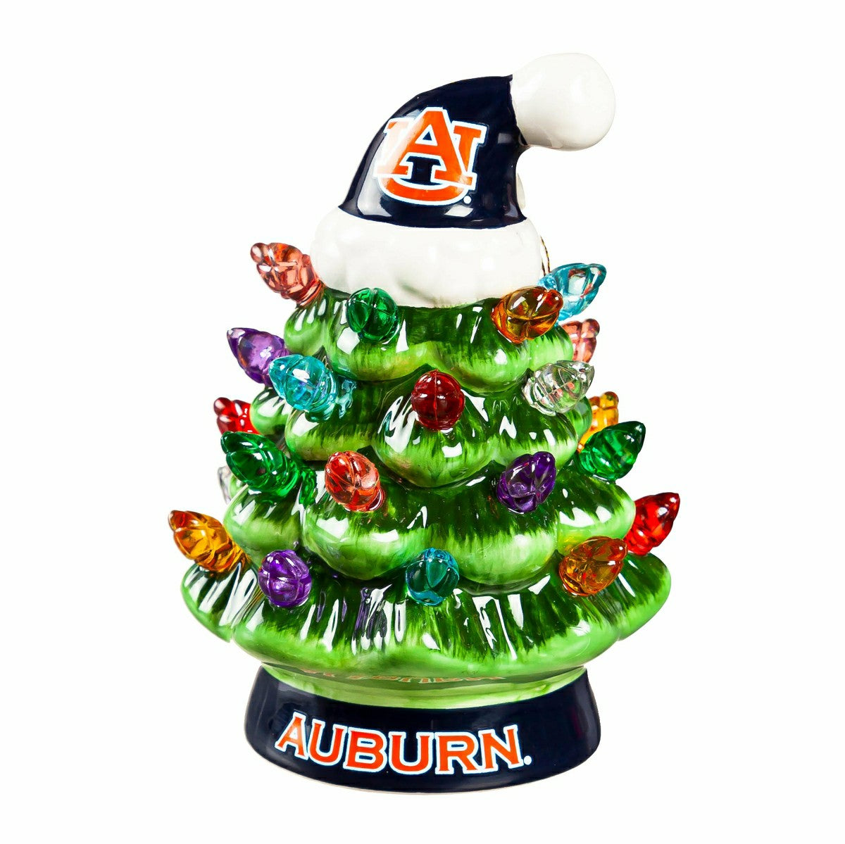 4" Mini LED Tabletop Christmas Tree, Set of 2, Auburn University - Collegiate Home