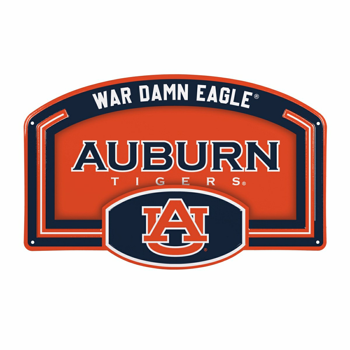 Auburn University USA Embossed Steel Wall Sign, 11" x 17" - Collegiate Home