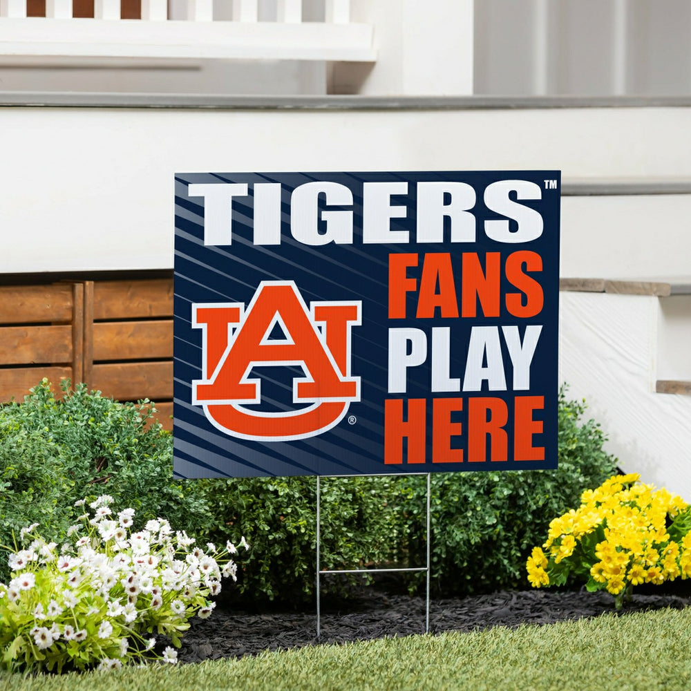 Auburn University Coroplast Yard Sign "Fans Play Here" - Collegiate Home