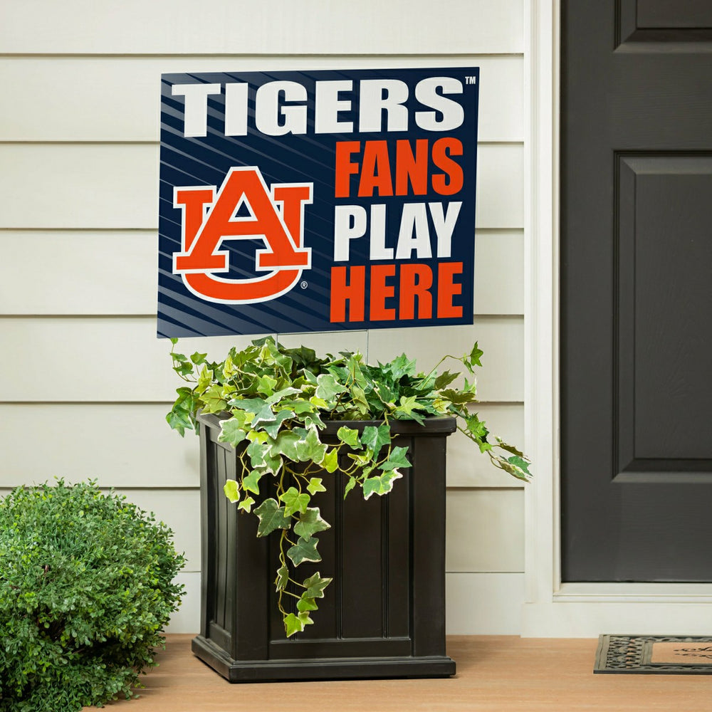 Auburn University Coroplast Yard Sign "Fans Play Here" - Collegiate Home