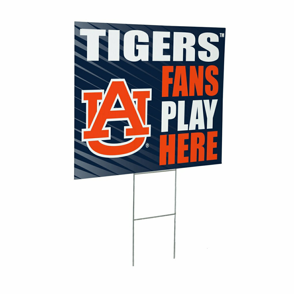 Auburn University Coroplast Yard Sign "Fans Play Here" - Collegiate Home