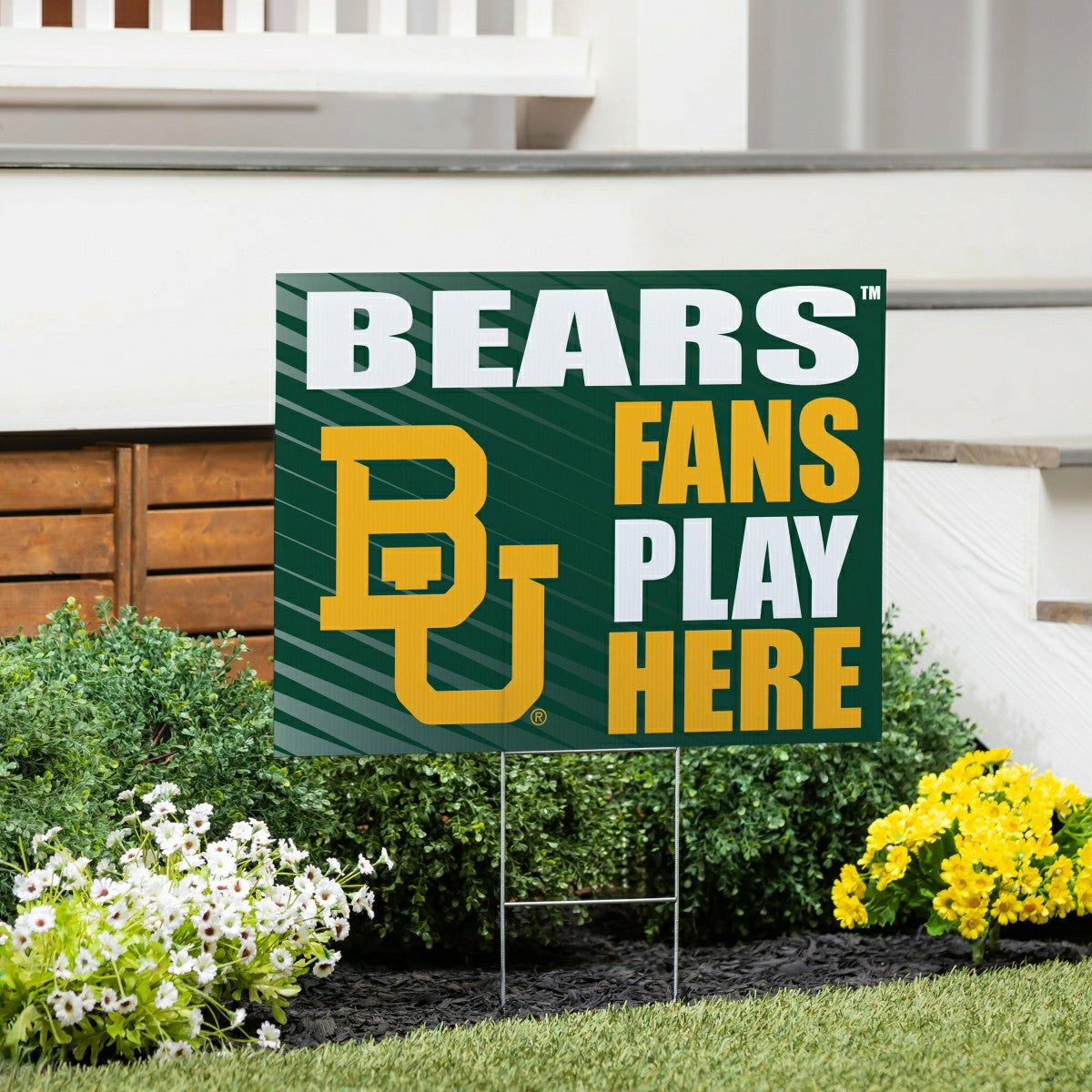 Baylor University Coroplast Yard Sign "Fans Play Here" - Collegiate Home