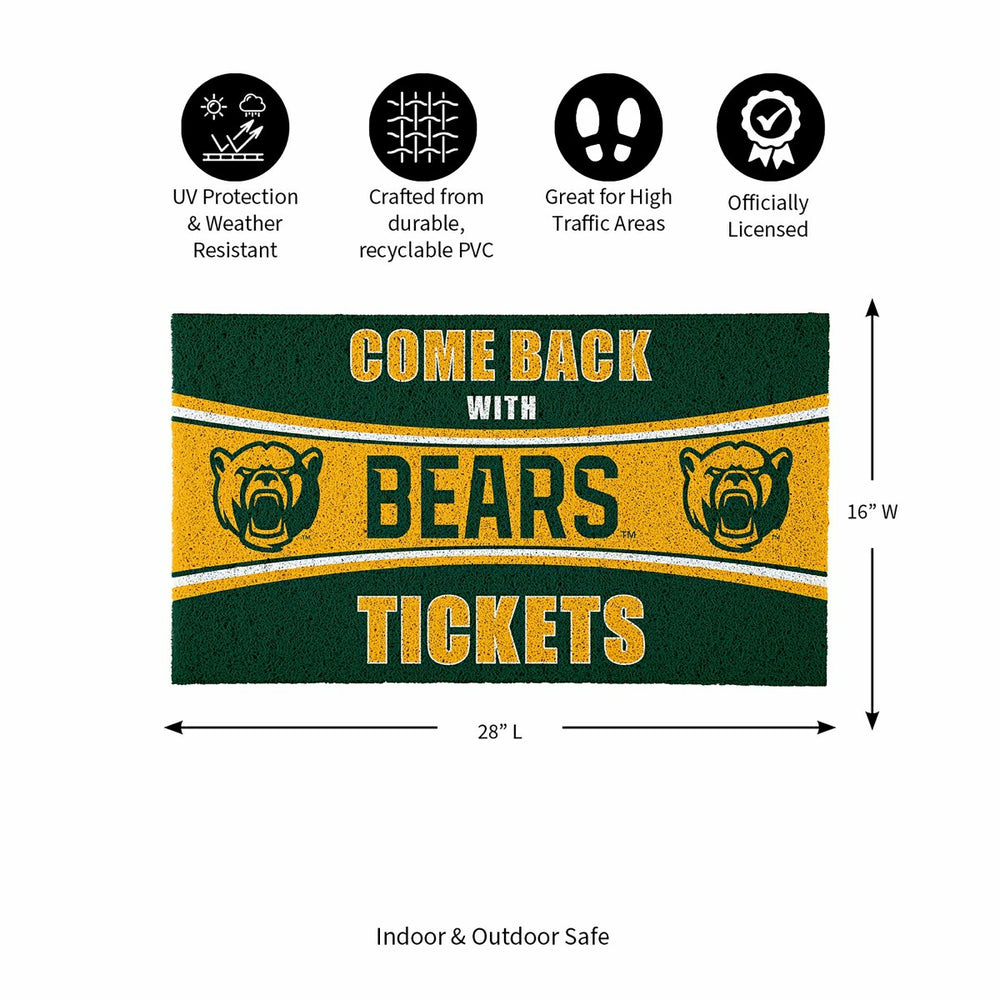 28" x 16" PVC Trapper Mat, Come Back with Tickets, Baylor University - Collegiate