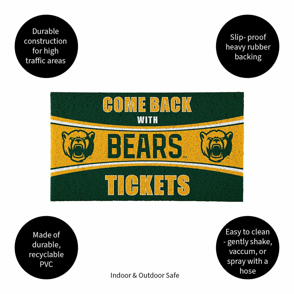 28" x 16" PVC Trapper Mat, Come Back with Tickets, Baylor University - Collegiate