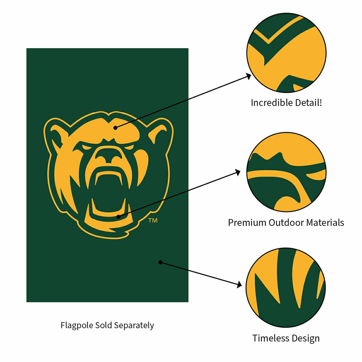 Baylor University Applique House Flag - Collegiate Home