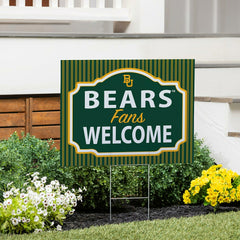 Baylor University Coroplast Yard Sign, "Fans Welcome" - Collegiate Home