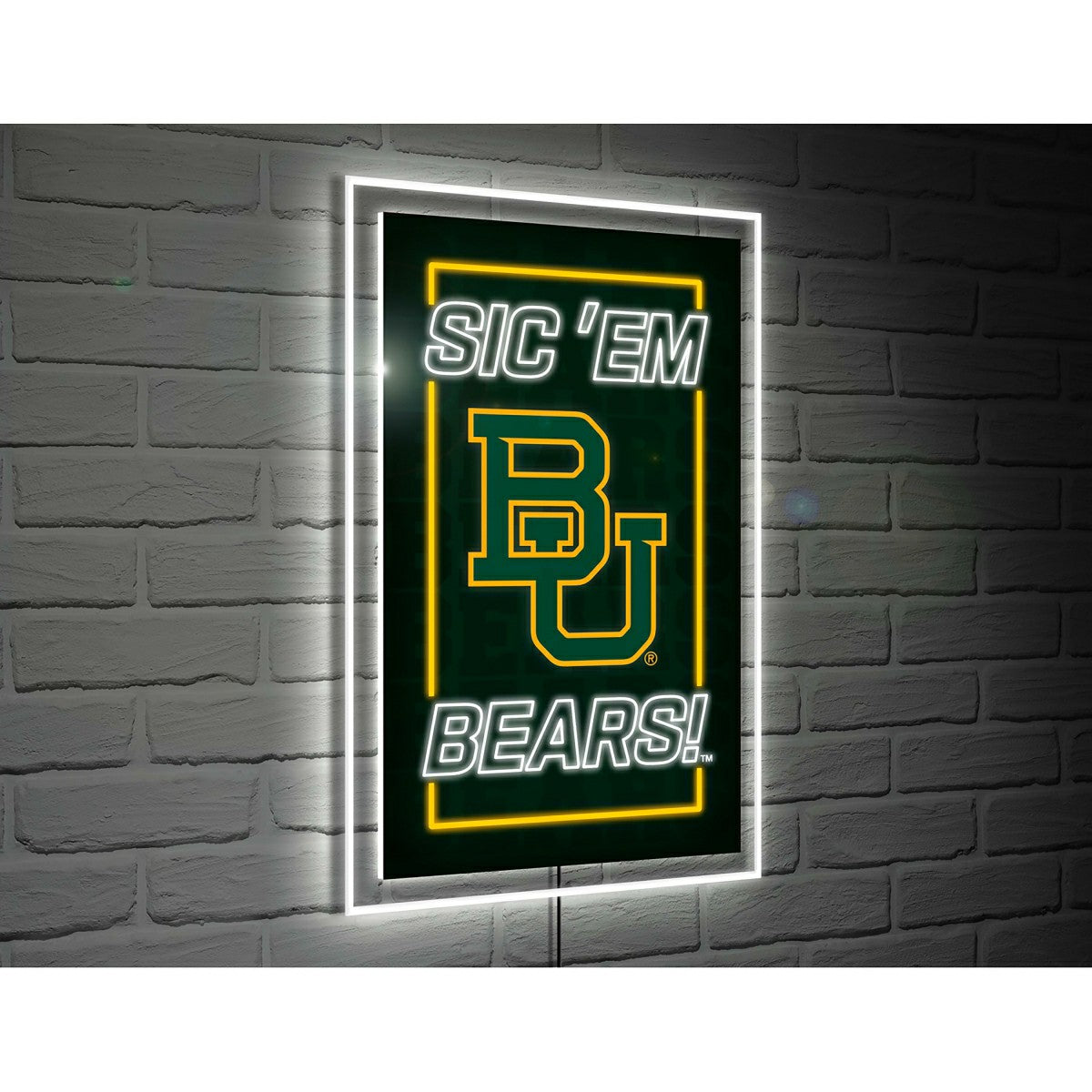 Baylor University College Rectangle Neolite LED Decor - Collegiate Home