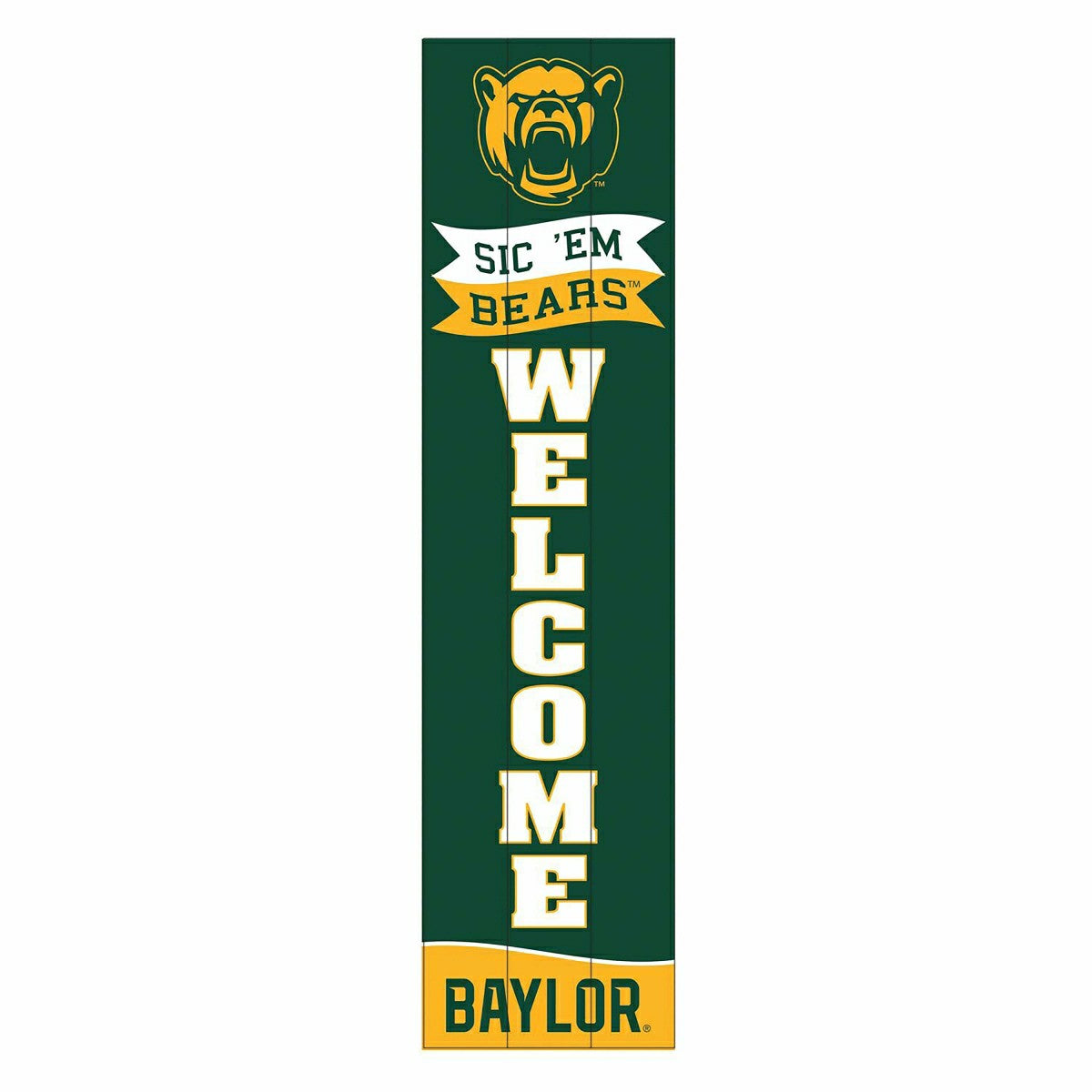 Baylor University Large Single Sided Leaner, 46" - Collegiate Home