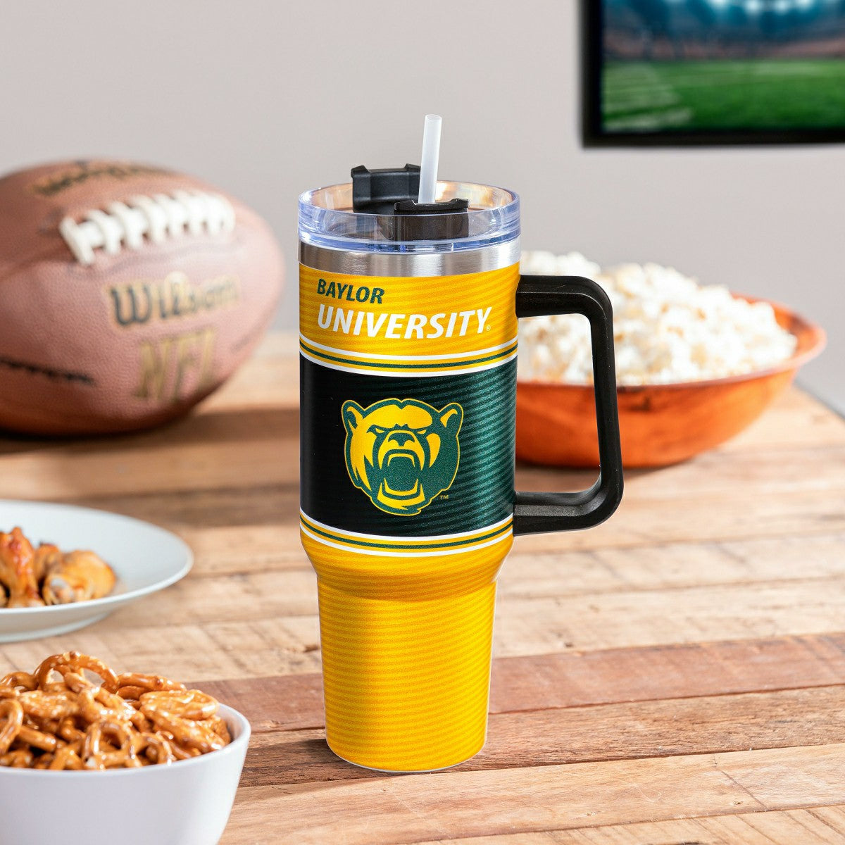 40oz Stainless Steel Canyon Cup w/ Straw, Baylor University - Collegiate Home