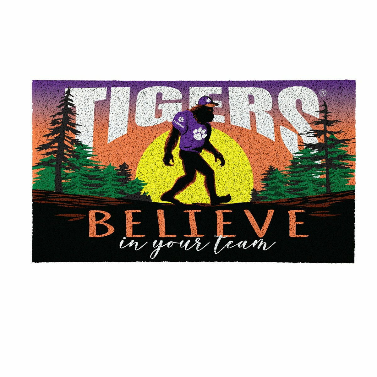 Clemson University Bigfoot PVC Mat, 28"x16" - Collegiate