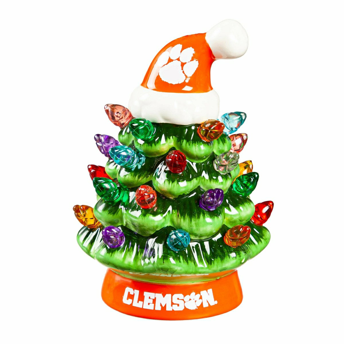 4" Mini LED Tabletop Christmas Tree, Set of 2, Clemson University - Collegiate Home