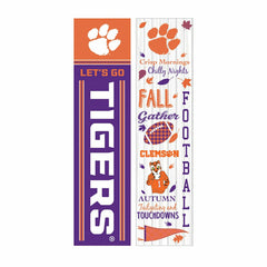 46" Double Sided Leaner, Clemson University, Fall Seasonal - Collegiate Home
