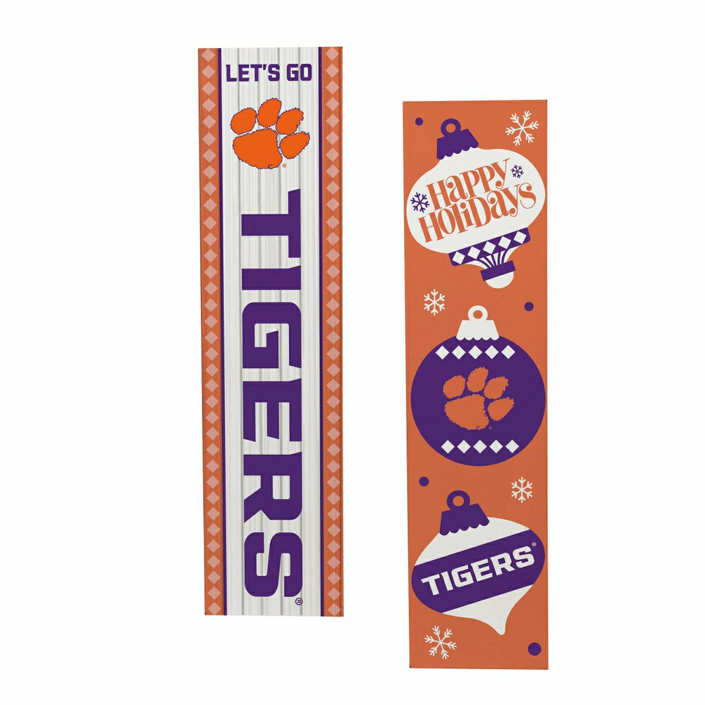 47" Double Sided Leaner, Clemson University, Christmas - Collegiate Home
