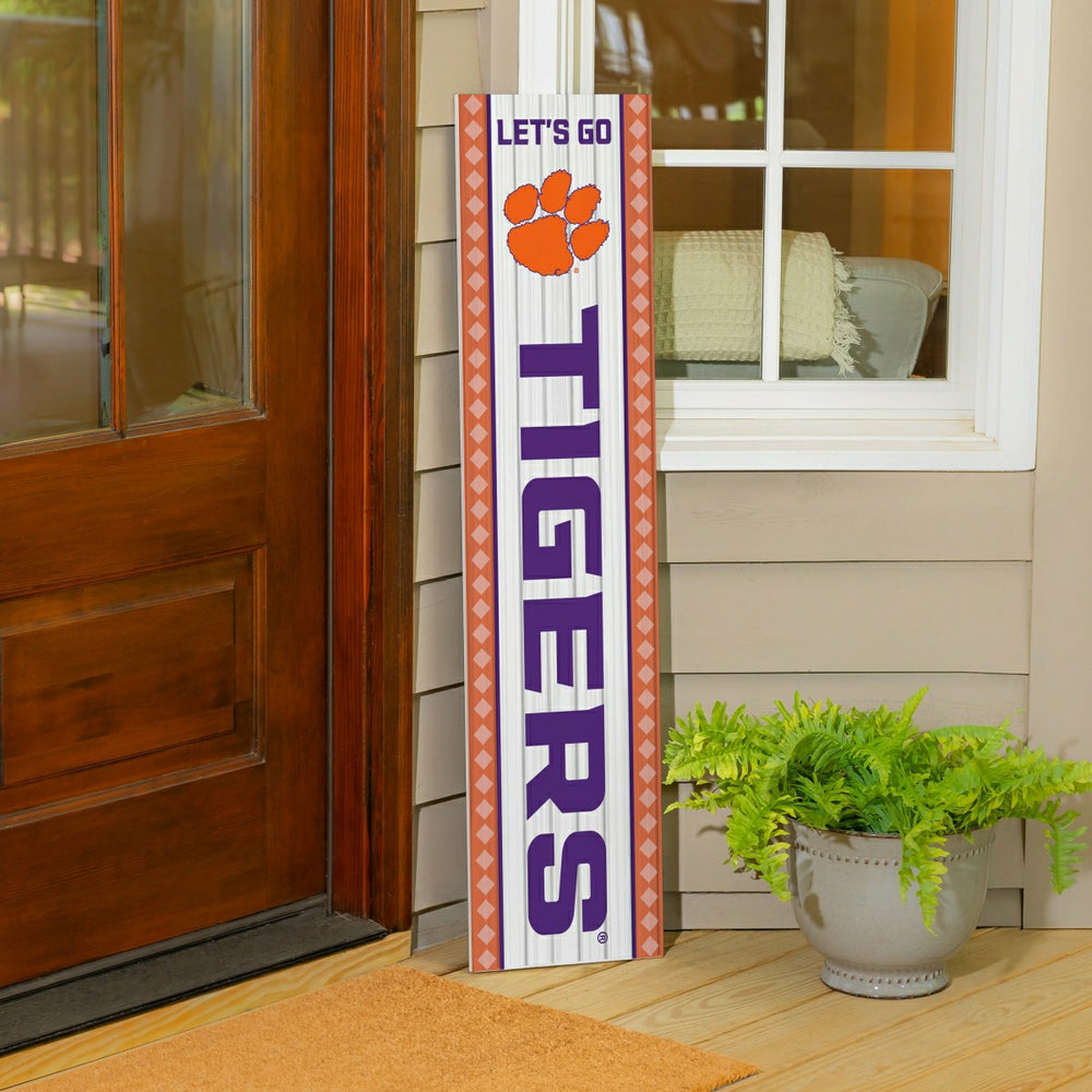 47" Double Sided Leaner, Clemson University, Christmas - Collegiate Home
