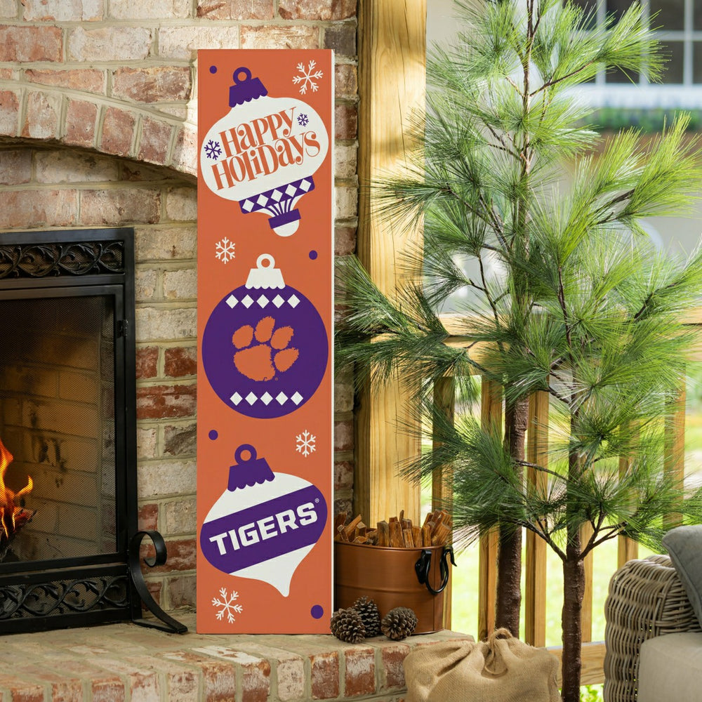 47" Double Sided Leaner, Clemson University, Christmas - Collegiate Home