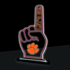 Clemson University College Foam Finger Desklite LED Decor - Collegiate Home