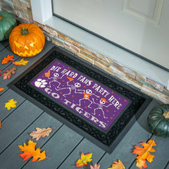 Clemson University Flocked Coir Halloween Sassafras Switch Mat, 22"x10 - Collegiate