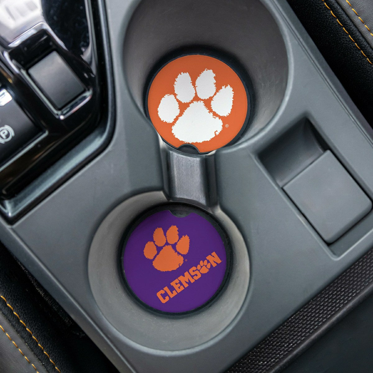 Clemson University Car Coaster Set, 2pc - Collegiate Home