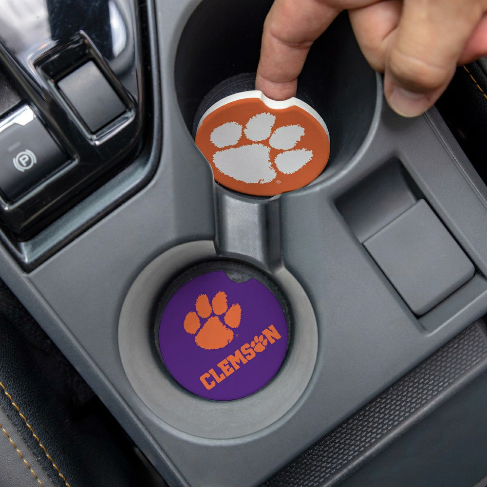 Clemson University Car Coaster Set, 2pc - Collegiate Home