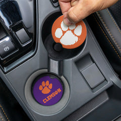 Clemson University Car Coaster Set, 2pc - Collegiate Home