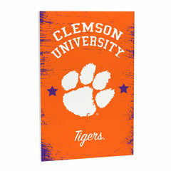 Clemson University Wood Wall Sign, 16x24 - Collegiate Home