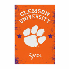 Clemson University Wood Wall Sign, 16x24 - Collegiate Home