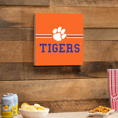 Clemson University Wood Wall Sign, 12x12 - Collegiate Home