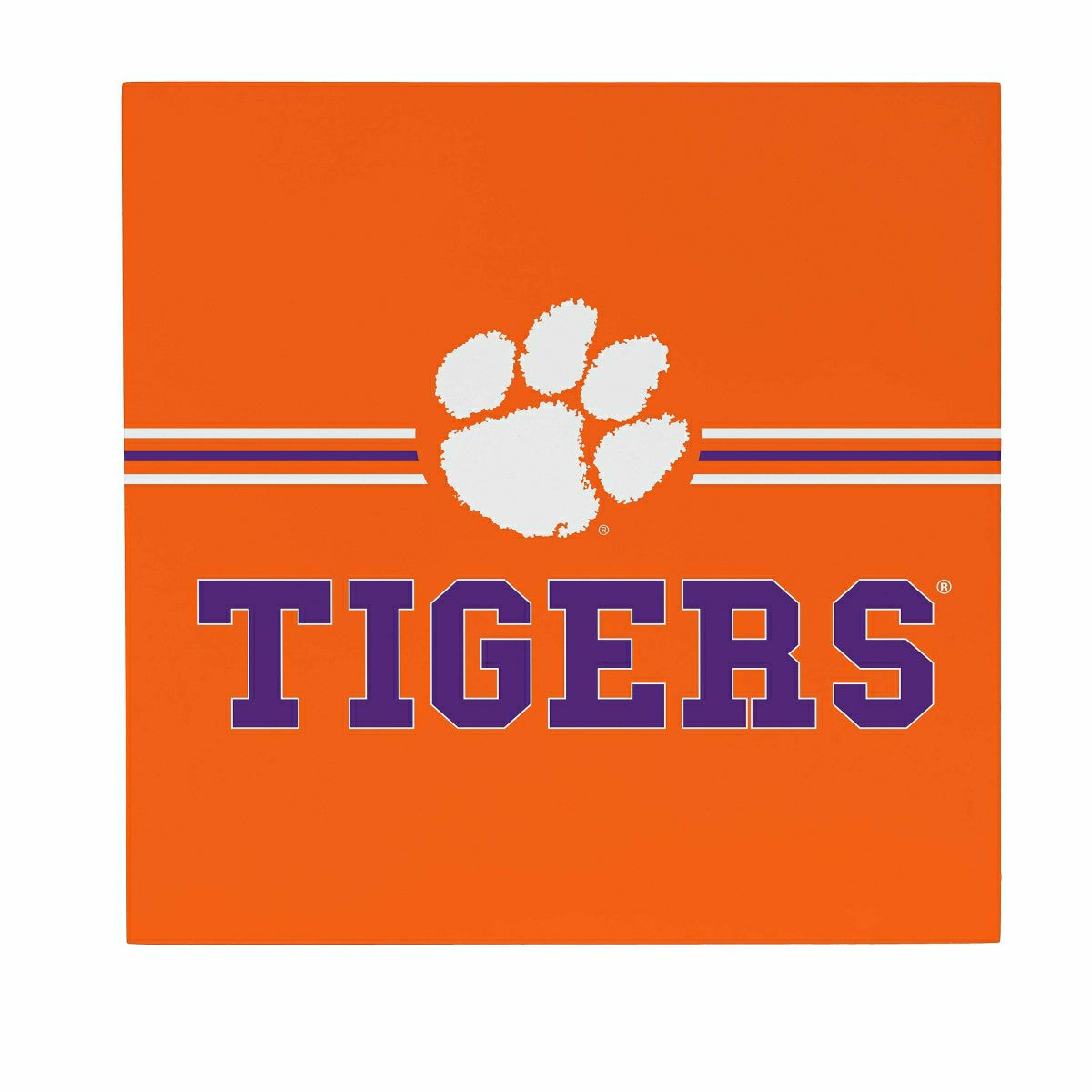 Clemson University Wood Wall Sign, 12x12 - Collegiate Home