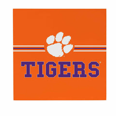Clemson University Wood Wall Sign, 12x12 - Collegiate Home