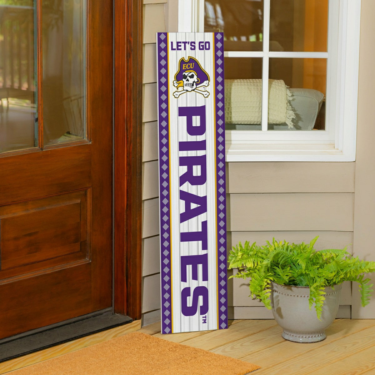 47" Double Sided Leaner, East Carolina University, Christmas - Collegiate Home