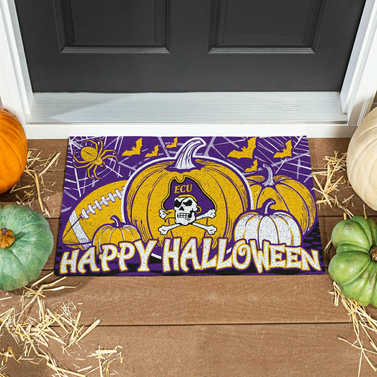 East Carolina University Halloween PVC Mat, 28"x16" - Collegiate