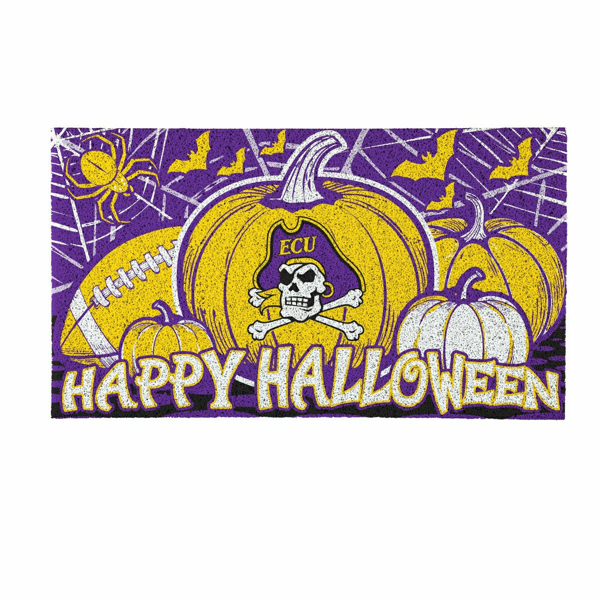 East Carolina University Halloween PVC Mat, 28"x16" - Collegiate